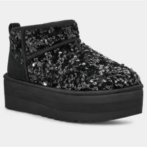 Ugg Ultra Mini Chunky Sequin black 9